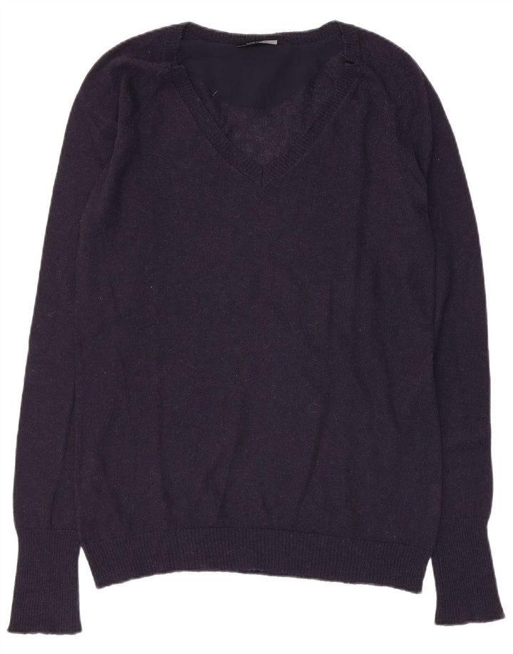 Max & Co. Pulover cu decolteu în V pentru femei UK 10 Mic bleumarin