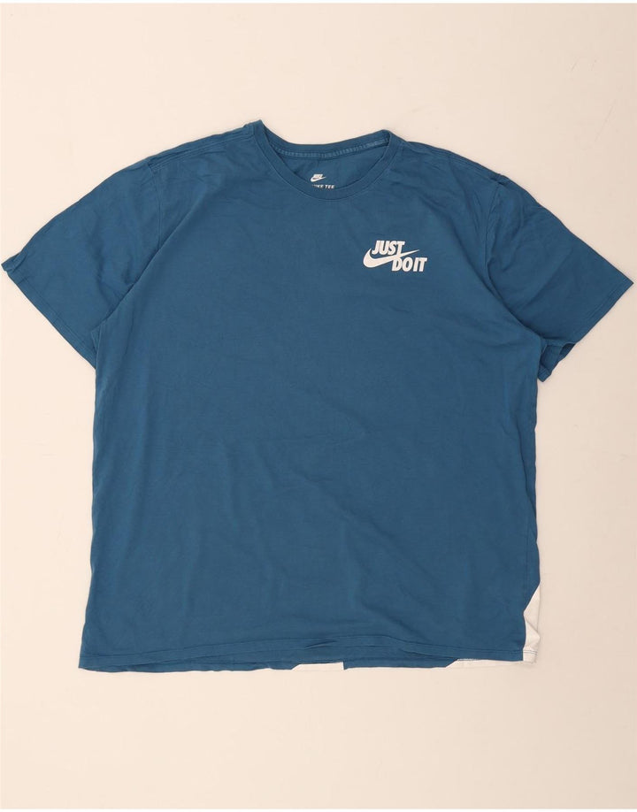 Tricou grafic NIKE pentru bărbați, cu croiala atletică, 2XL, albastru