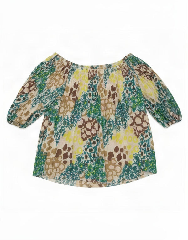 French Connection Top pentru femei cu mâneci 3/4 UK 12 Medium Multicolor Floral