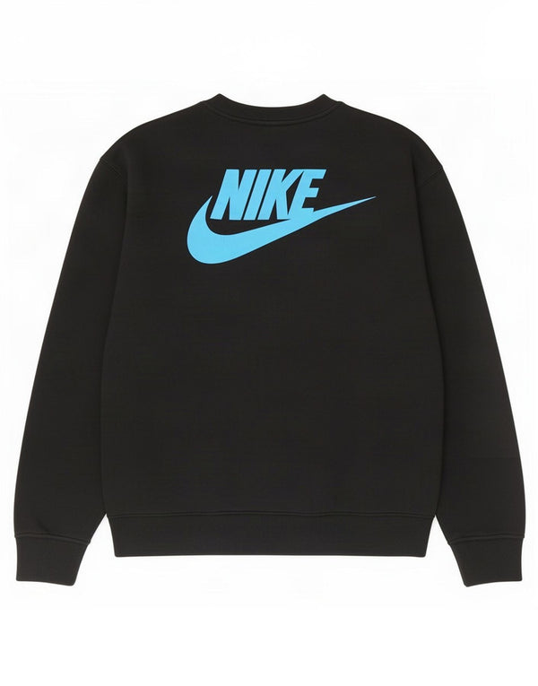 Nike Mens Graphic Sweatshirt Jumper Medium Black Cotton