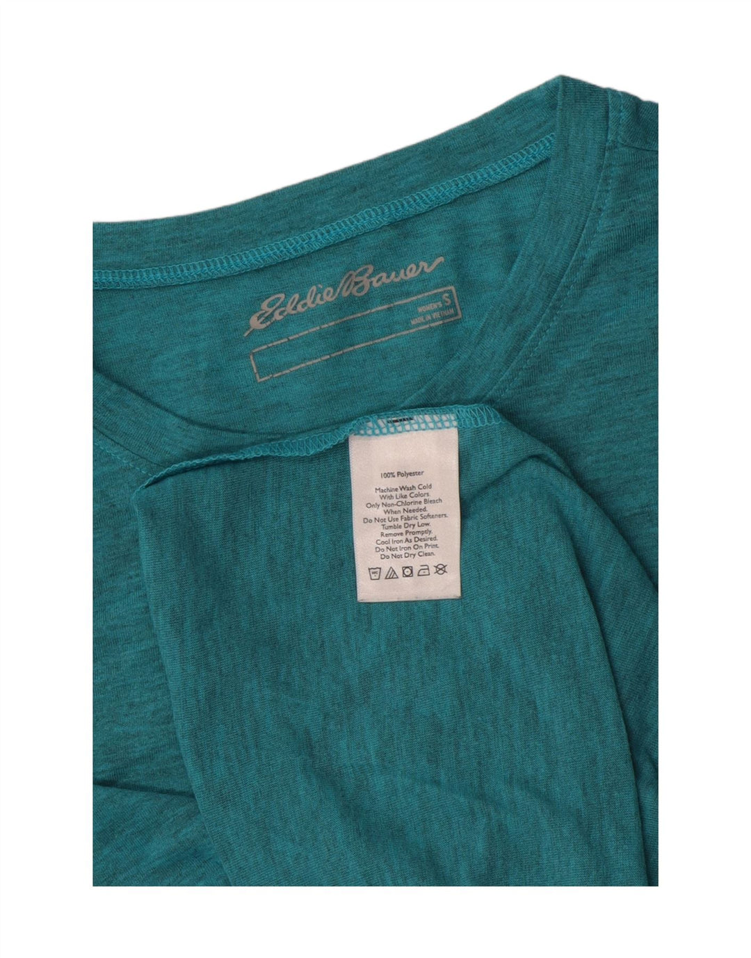 EDDIE BAUER Tricou pentru femei Top UK 10 Small Green Flecked Polyester