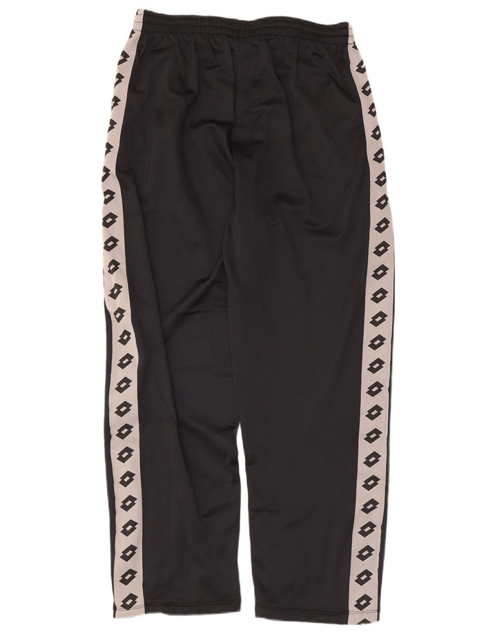 Pantaloni de trening grafic Lotto pentru bărbați, mari, negri, color block