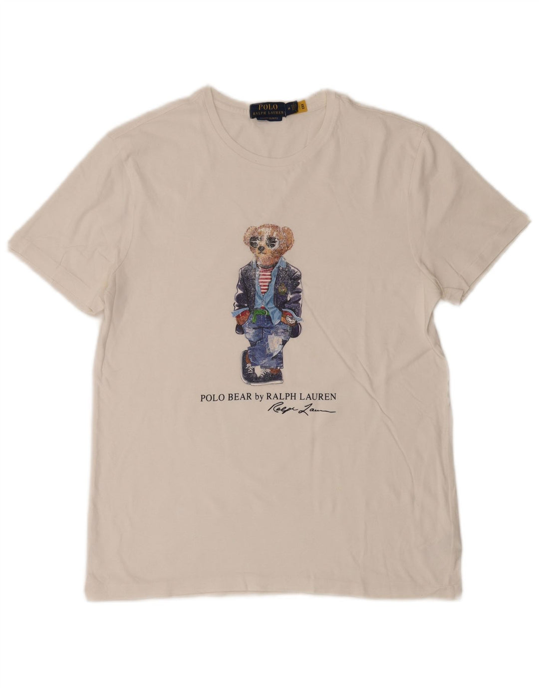 Tricou grafic pentru bărbați POLO RALPH LAUREN Top din bumbac alb mediu