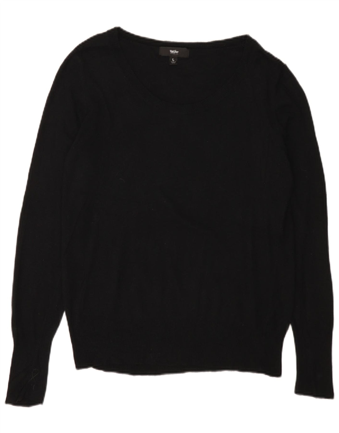 MOSSIMO Pulover pentru damă cu gât de barcă din nailon mare negru UK 14