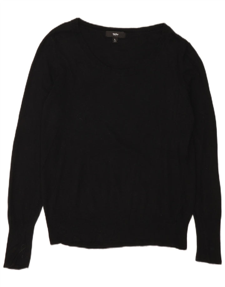 MOSSIMO Pulover pentru damă cu gât de barcă din nailon mare negru UK 14