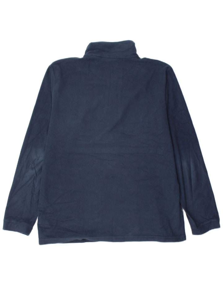 MOUNTAIN WAREHOUSE Pulover pentru bărbați, cu fermoar și gât, din lână, mare, albastru, poliester