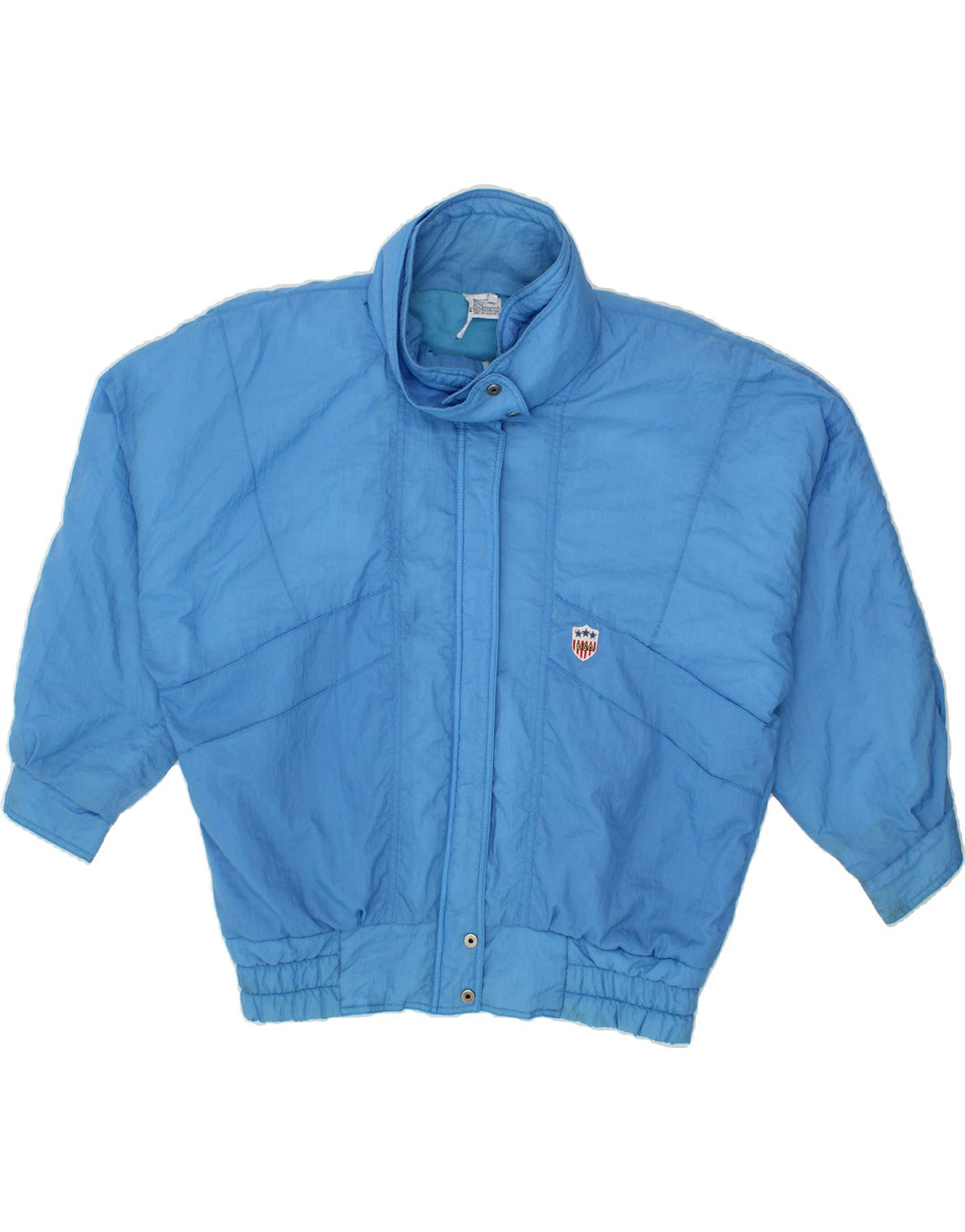 VINTAGE Womens Windbreaker Jacket EU 38 Medium Blue Polyamide Vintage Vintage and Second-Hand Vintage from Messina Hembry 
