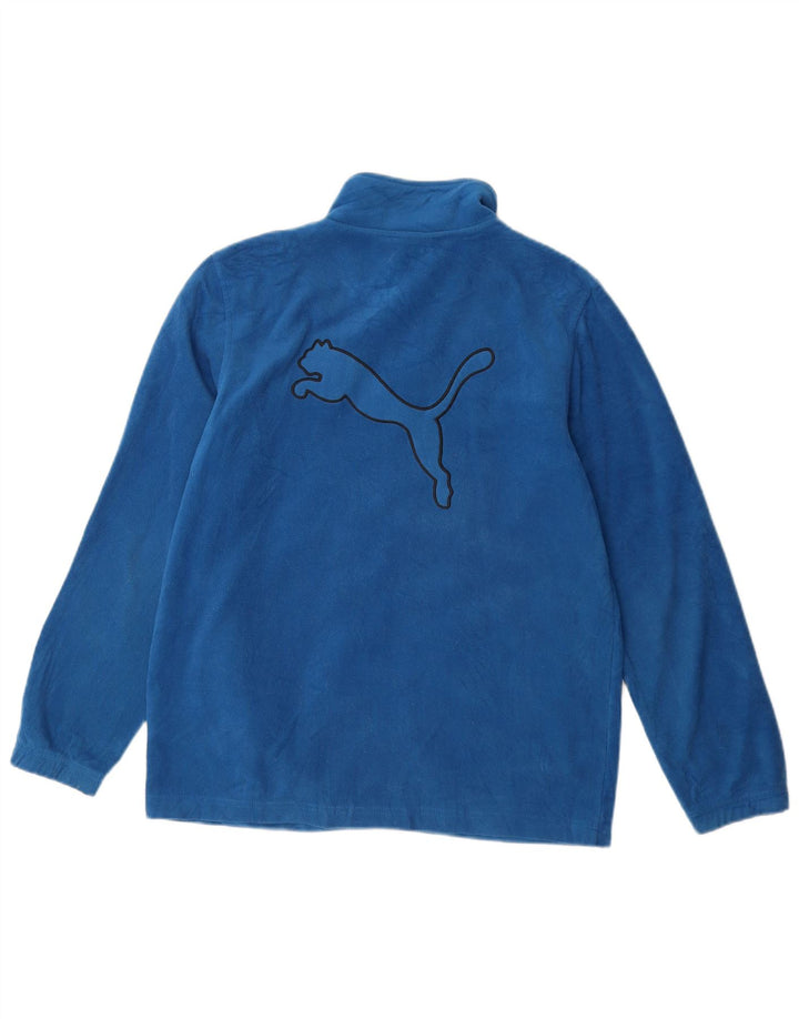 Jachetă fleece PUMA pentru băieți 12-13 ani, mare, albastru, poliester