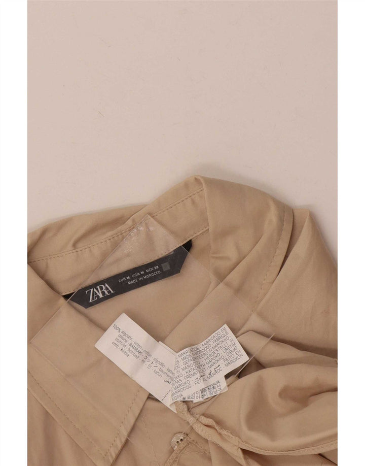 Cămașă pentru femei Zara UK 14 Medium Beige Bumbac