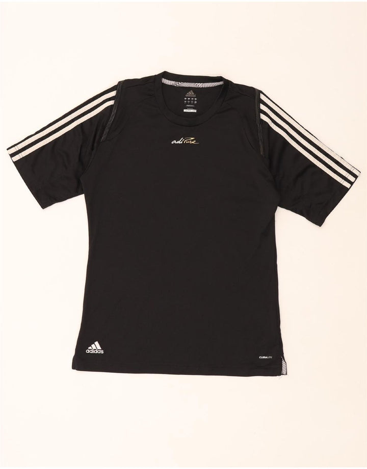 Tricou Adidas Climalite pentru bărbați Top Mediu Poliester Negru