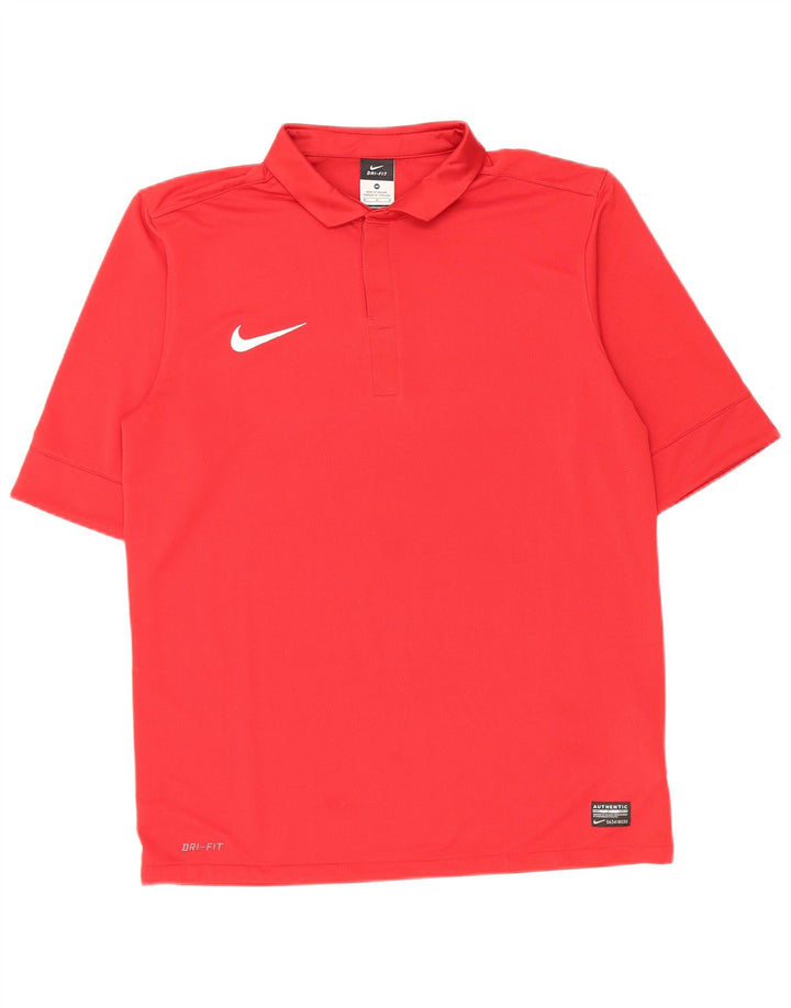 Tricou polo Nike pentru bărbați Dri Fit Poliester roșu mediu
