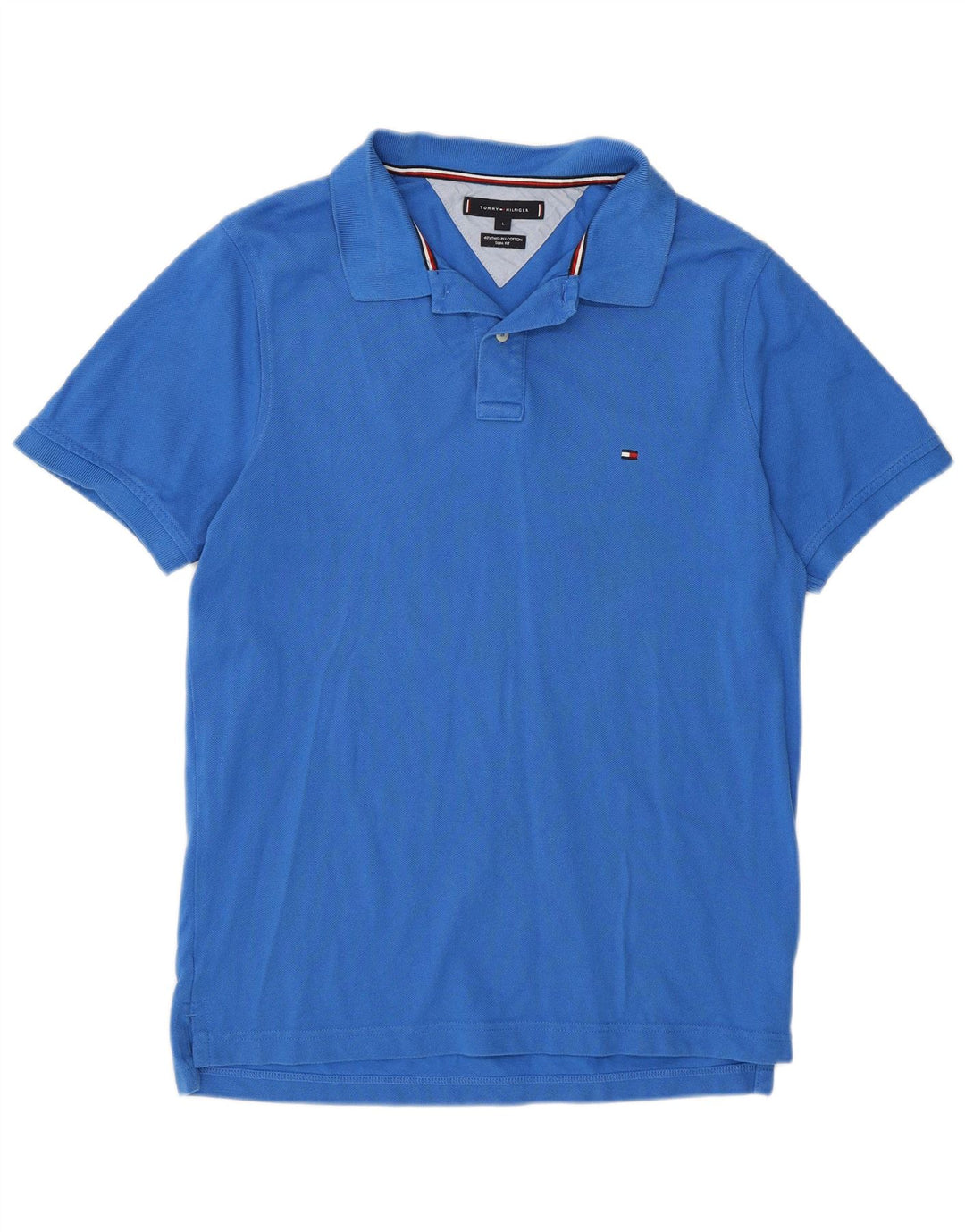 Cămașă polo pentru bărbați Tommy Hilfiger Slim Fit, mare, albastru, bumbac