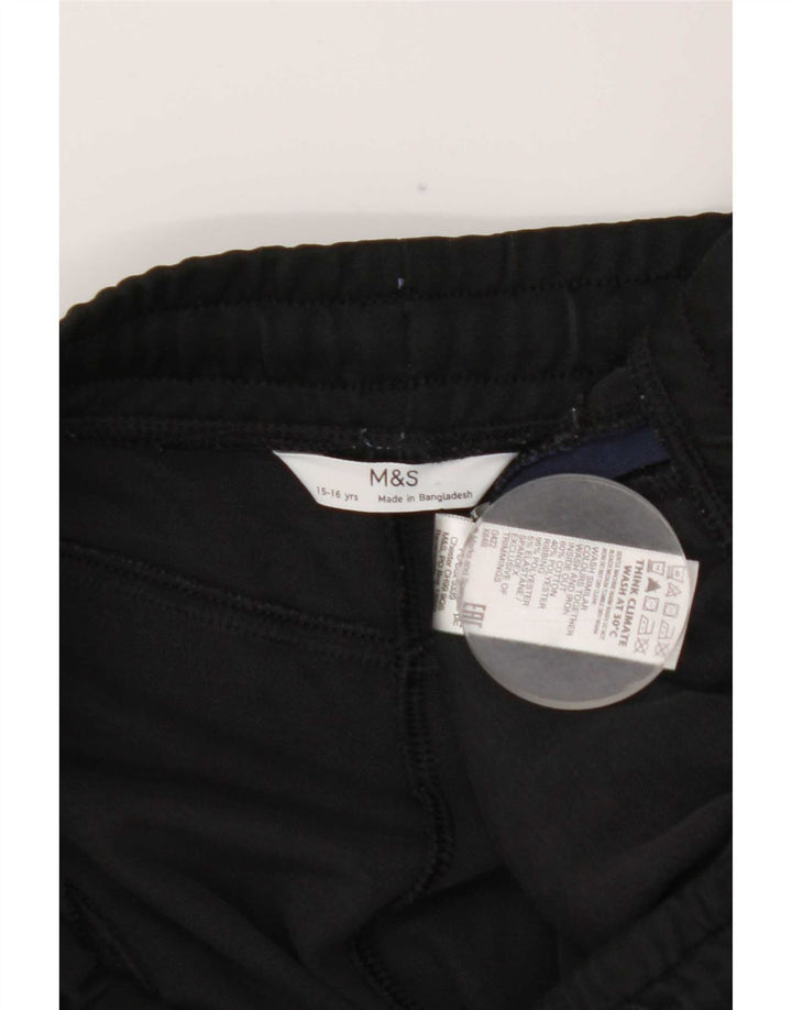 Marks & Spencer Băieți Trening Pantaloni Joggeri 15-16 Ani Negru