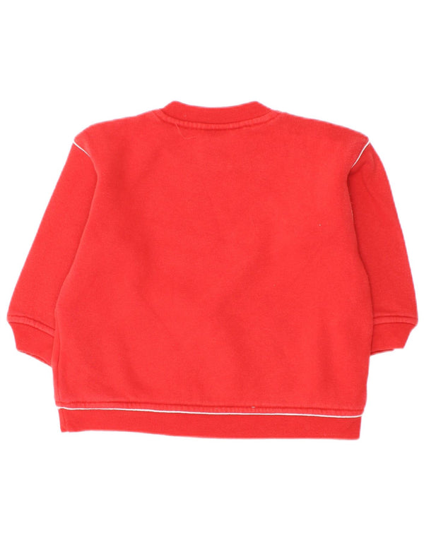 Adidas Baby Boys Pulover cu Gât cu Nasturi Grafic 9-12 Luni Roșu