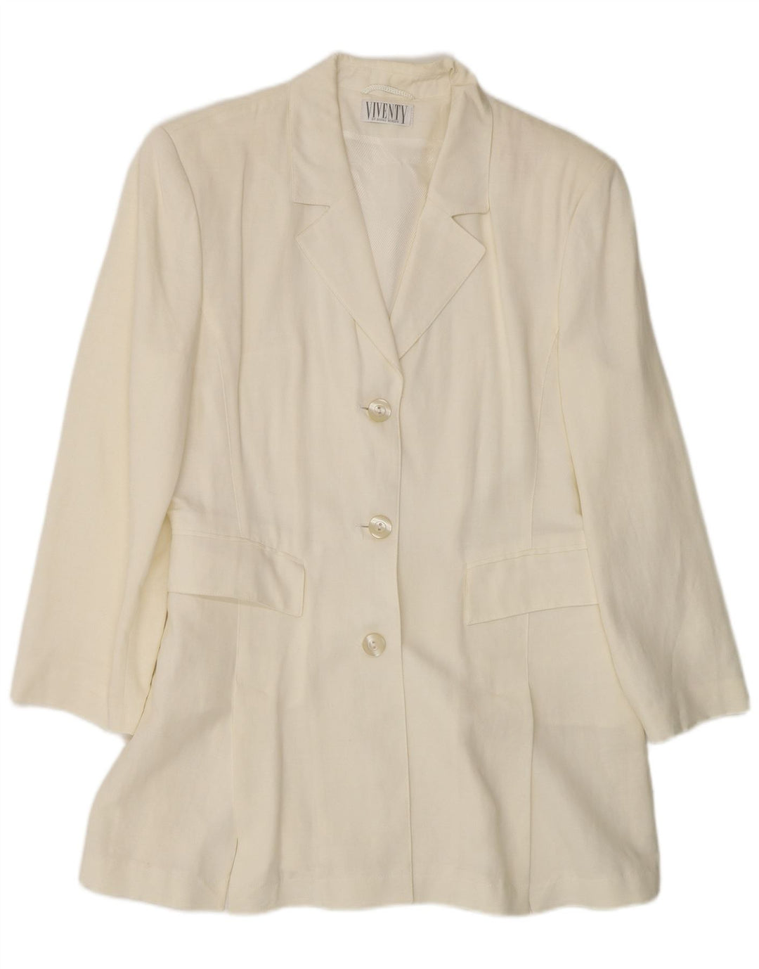Jachetă Viventy pentru femei cu paragate cu 3 nasturi EU 40 Medium Off White