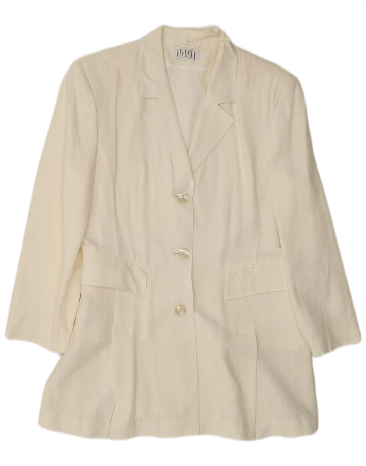 Jachetă Viventy pentru femei cu paragate cu 3 nasturi EU 40 Medium Off White