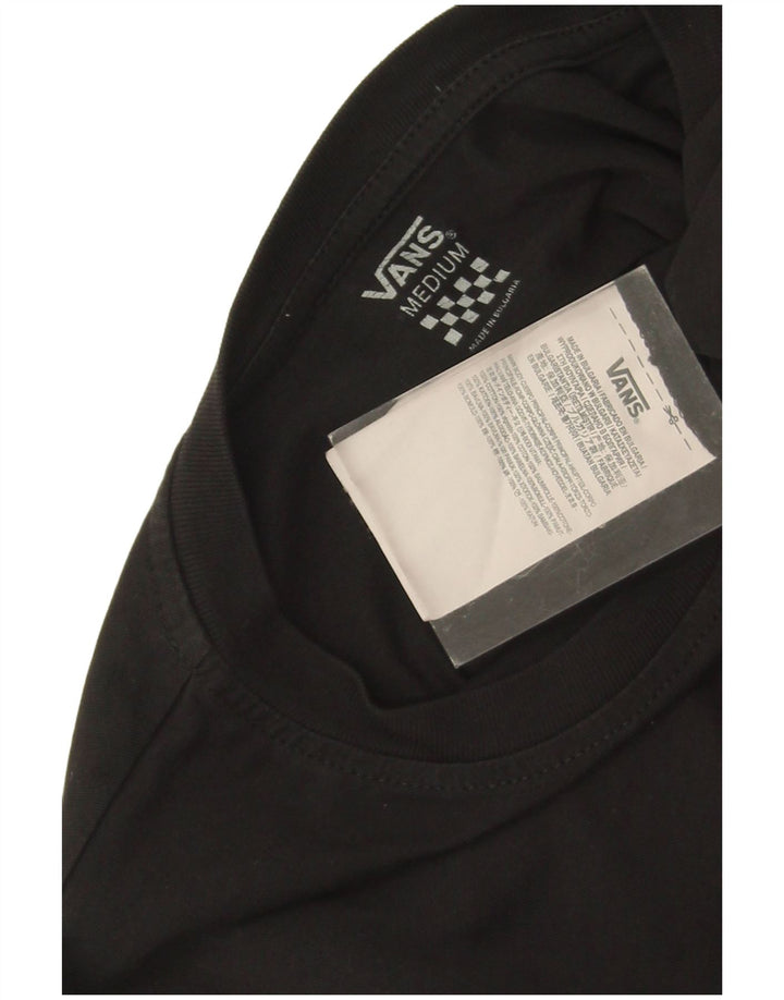 Vans Crop Graphic Top pentru femei cu mânecă lungă UK 14 Medium Black Bumbac