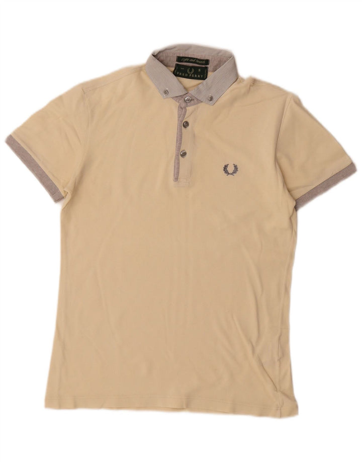 Cămașă polo Fred Perry pentru bărbați, mic din bumbac alb