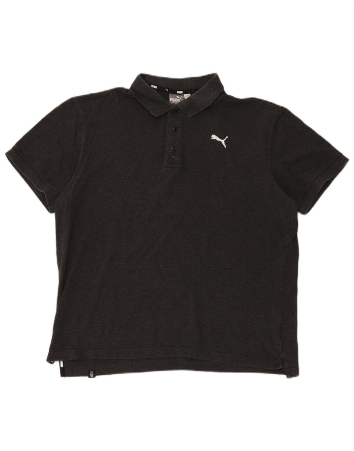 Tricou polo Puma pentru bărbați, bumbac gri mare