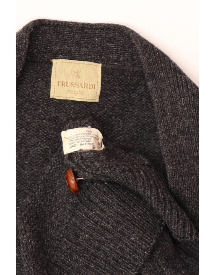 Cardigan pentru bărbați Trussardi, lână mare, gri
