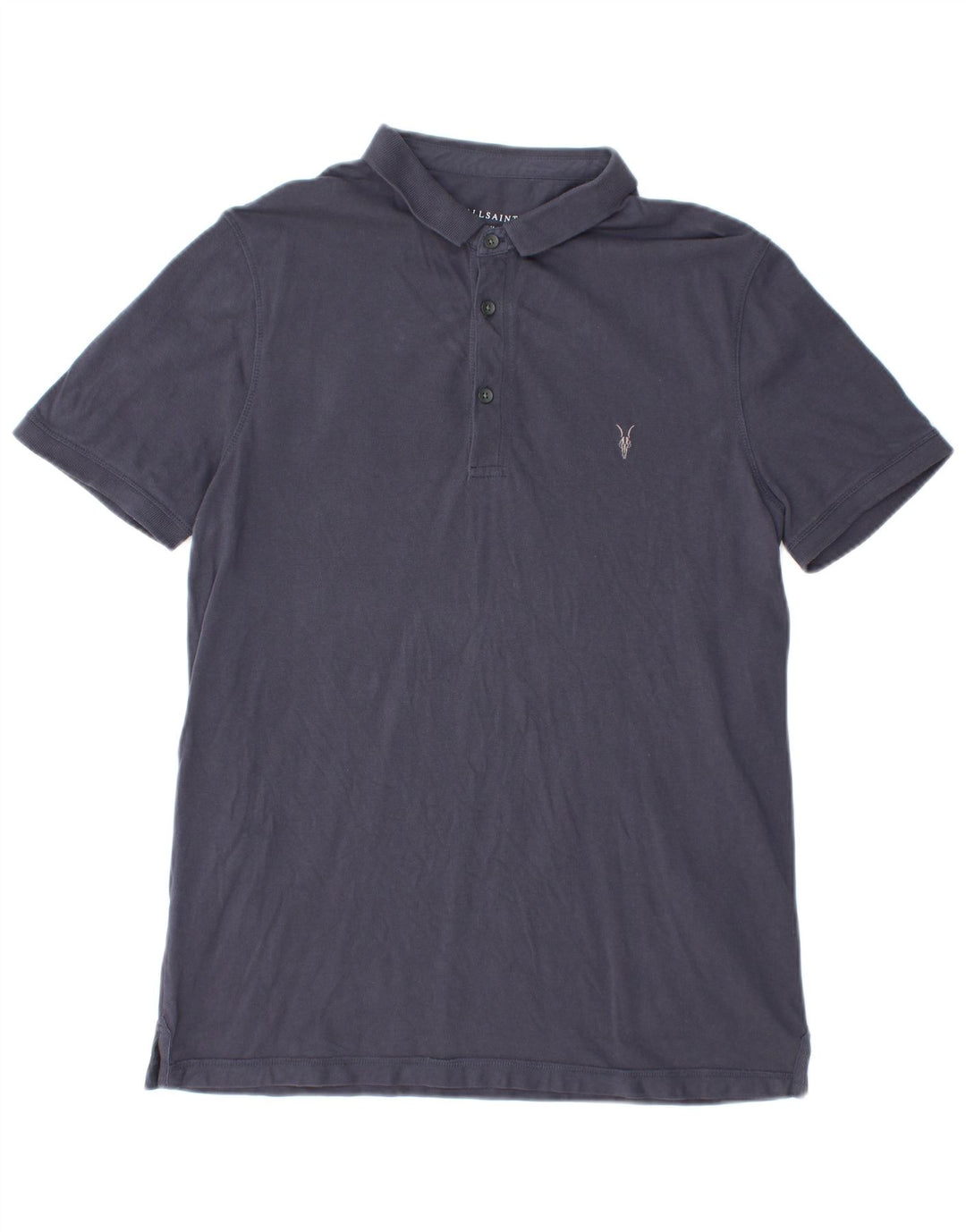 ALL SAINTS Tricou polo pentru bărbați, mare, albastru, bumbac