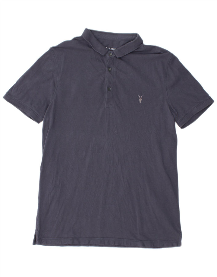 ALL SAINTS Tricou polo pentru bărbați, mare, albastru, bumbac