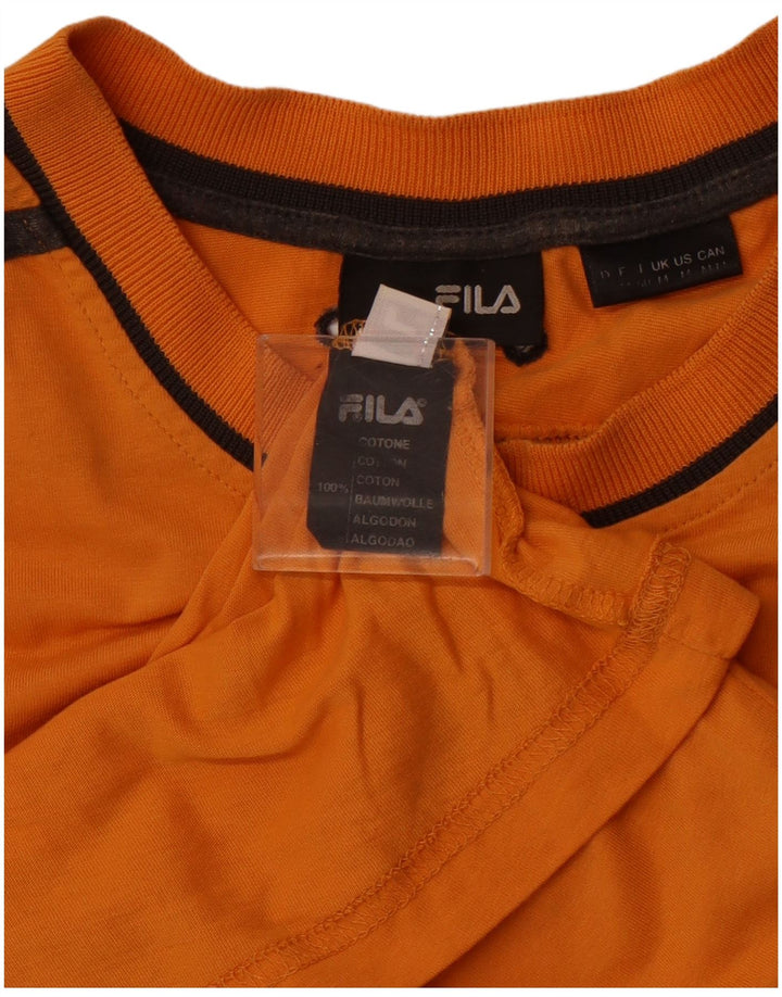 Tricou Bărbați FILA Top din bumbac portocaliu mediu