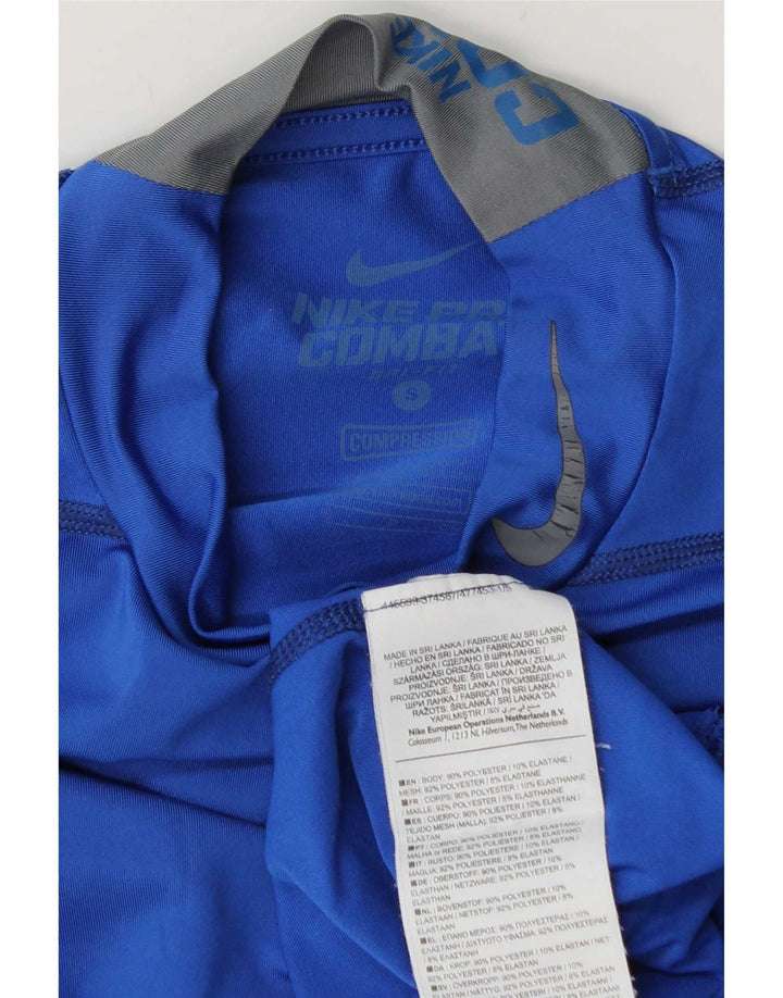 Nike Dri Fit Top cu mânecă lungă pentru bărbați, poliester albastru mic