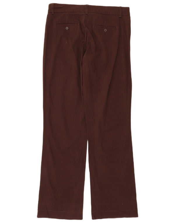 Pantaloni casual drepti pentru femei Lee US 12 Large W32 L34 Bumbac Burgundy
