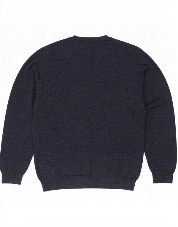 Pulover pentru bărbați M&Co, cu gât crew, XL, bumbac bleumarin
