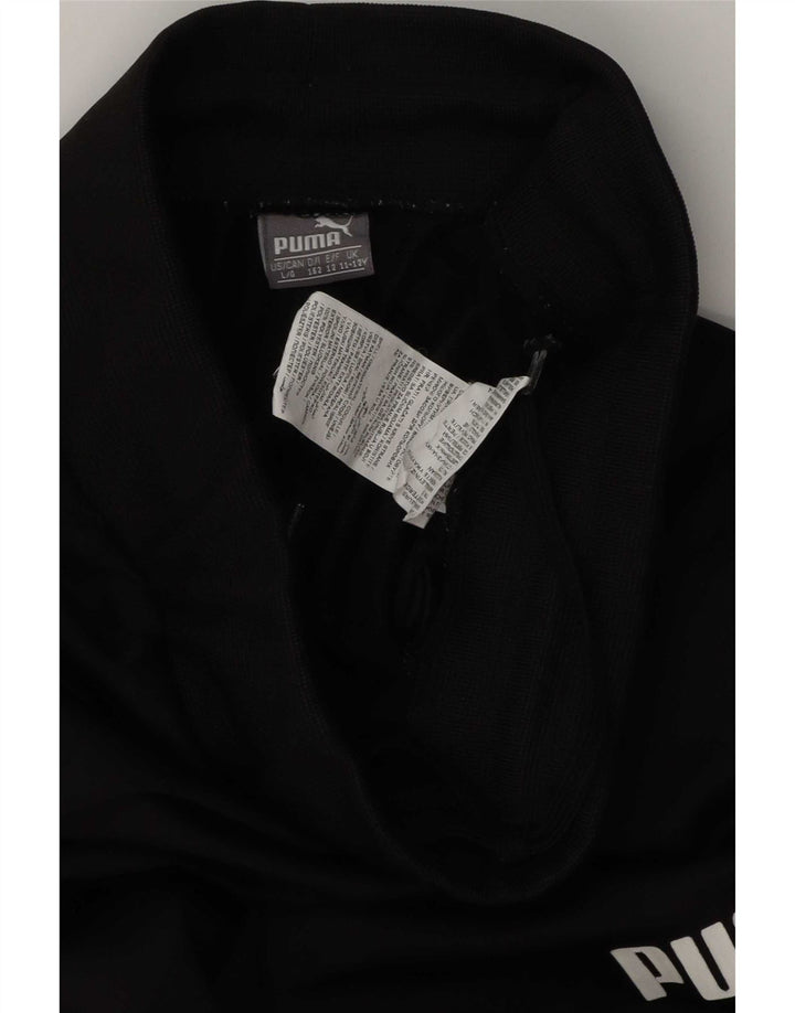 Puma Băieți Pantaloni De Trening Grafic Joggeri 11-12 Ani Poliester Negru