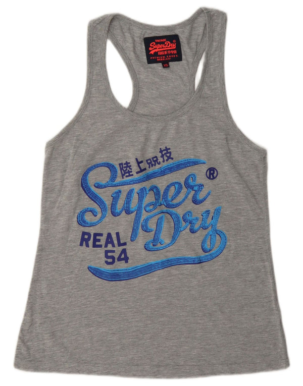 Top cu vestă grafică pentru bărbați Superdry XS poliester gri