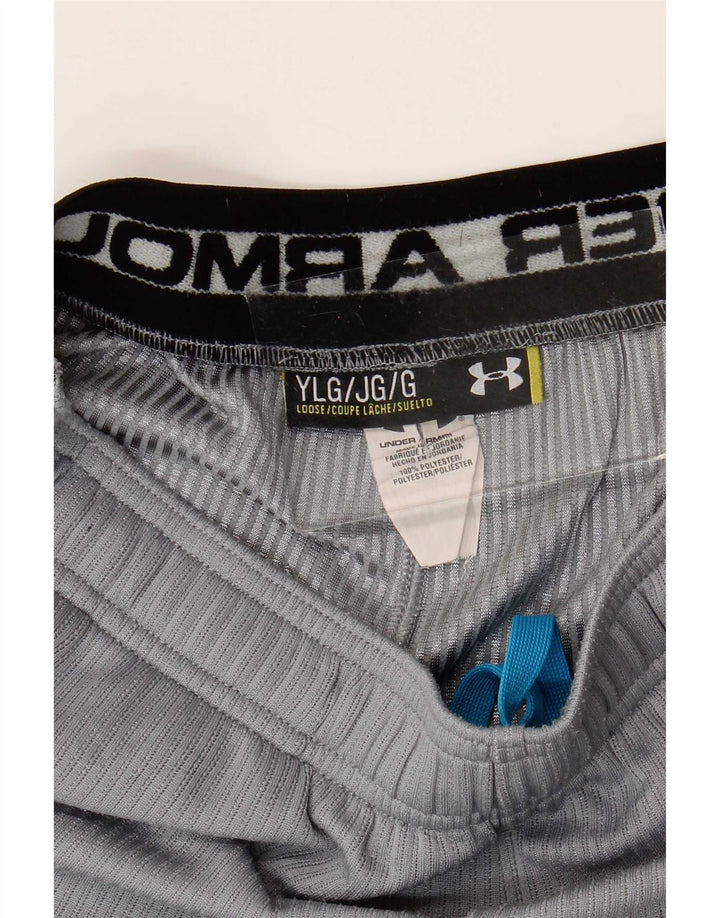 Pantaloni scurți sport Under Armour pentru băieți 11-12 ani, mari, gri, poliester color bloc