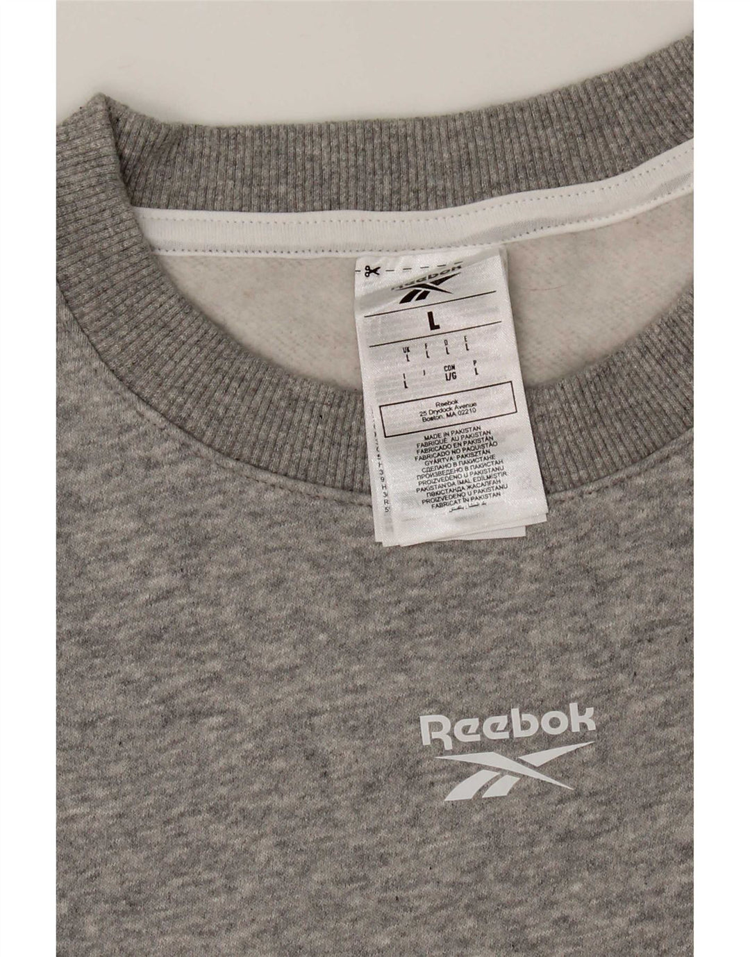 Pulover Reebok pentru femei UK 16, mare, gri bumbac