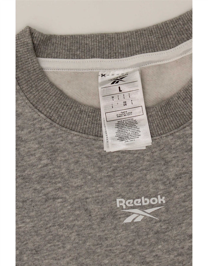 Pulover Reebok pentru femei UK 16, mare, gri bumbac