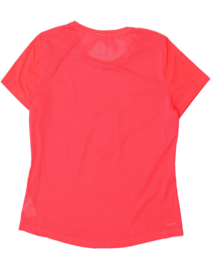 ADIDAS Womens Graphic T-Shirt Top UK 16/18 Large Red Polyester Vintage Adidas and Second-Hand Adidas from Messina Hembry 