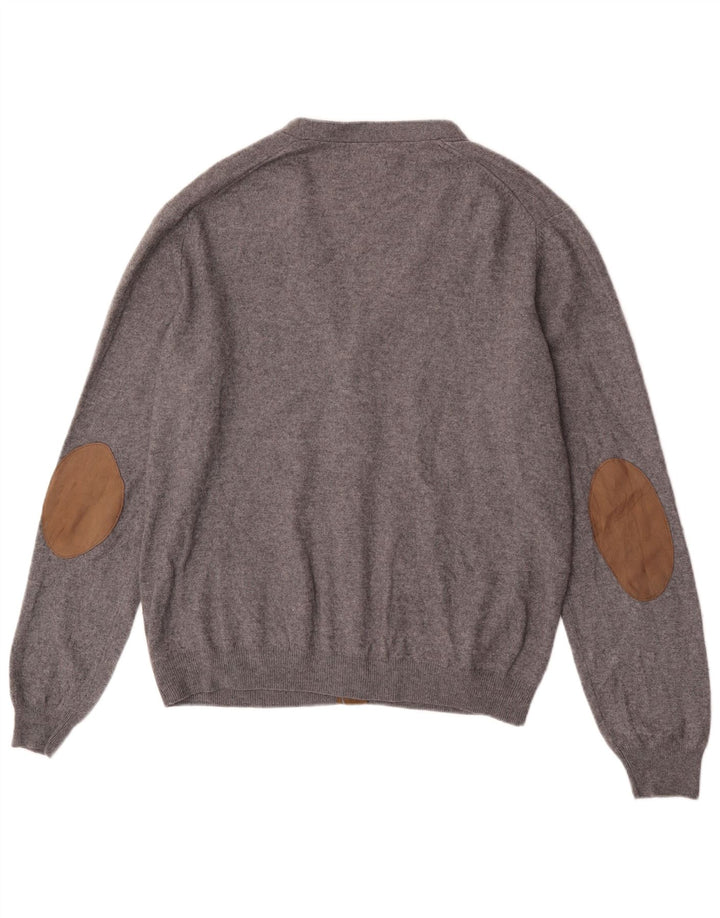 Pulover cardigan pentru bărbați Massimo Dutti 2XL Lână gri