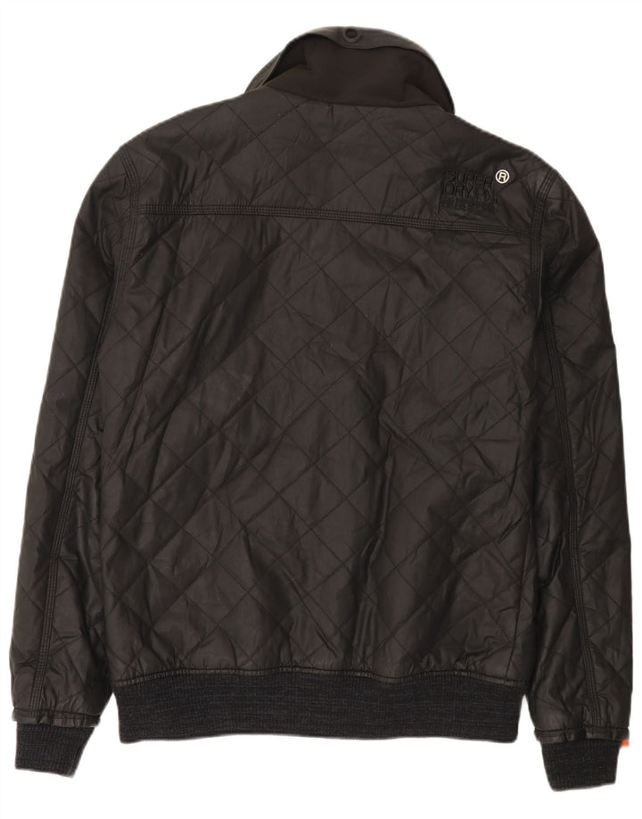 Jachetă bomber matlasată Superdry pentru bărbați UK 40, mare, negru, nailon