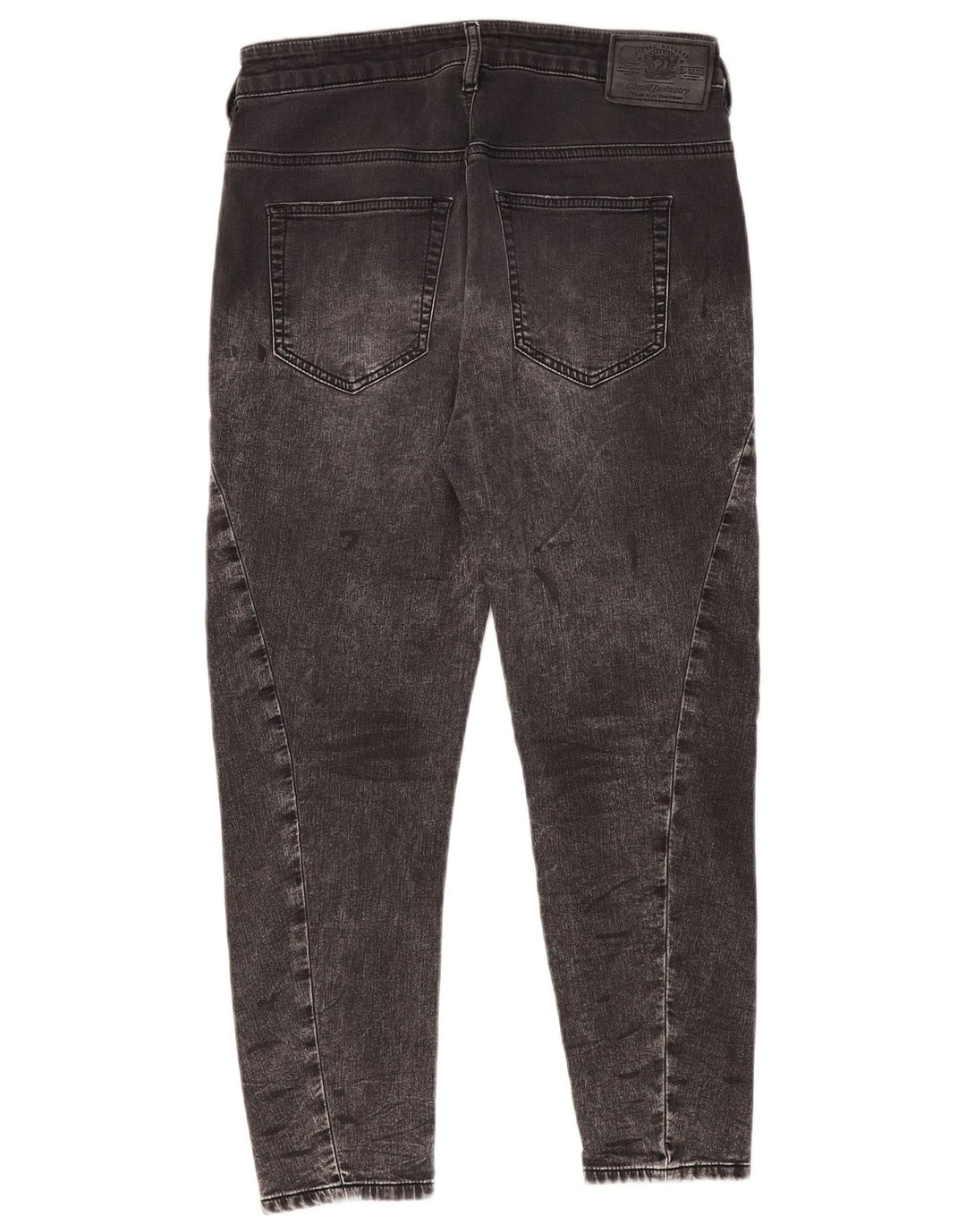 DIESEL Blugi crop conici pentru femei W25 L24 bumbac gri