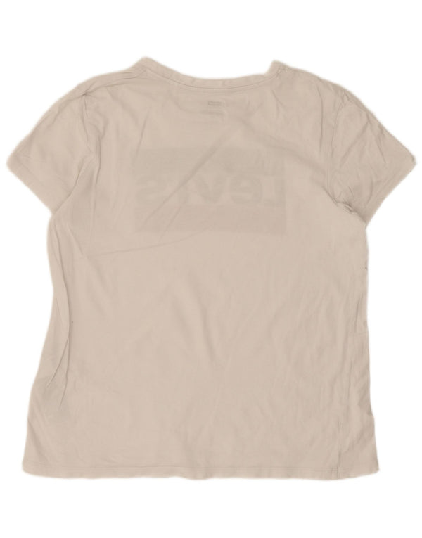 Tricou grafic Levi's pentru femei Top UK 16 Large White Bumbac