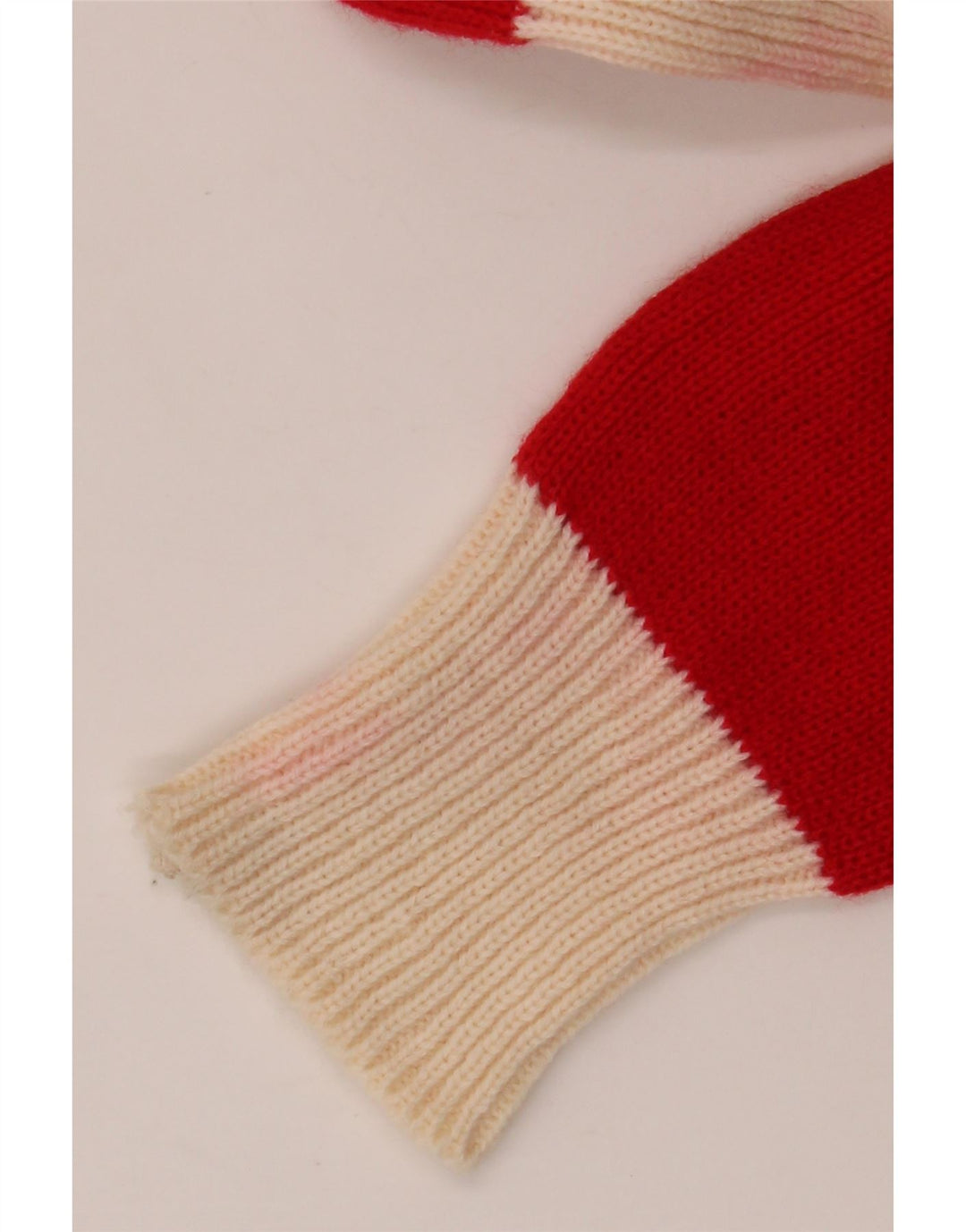 Pulover VINTAGE pentru femei cu gât polo IT 48 XL roșu acrilic colorat