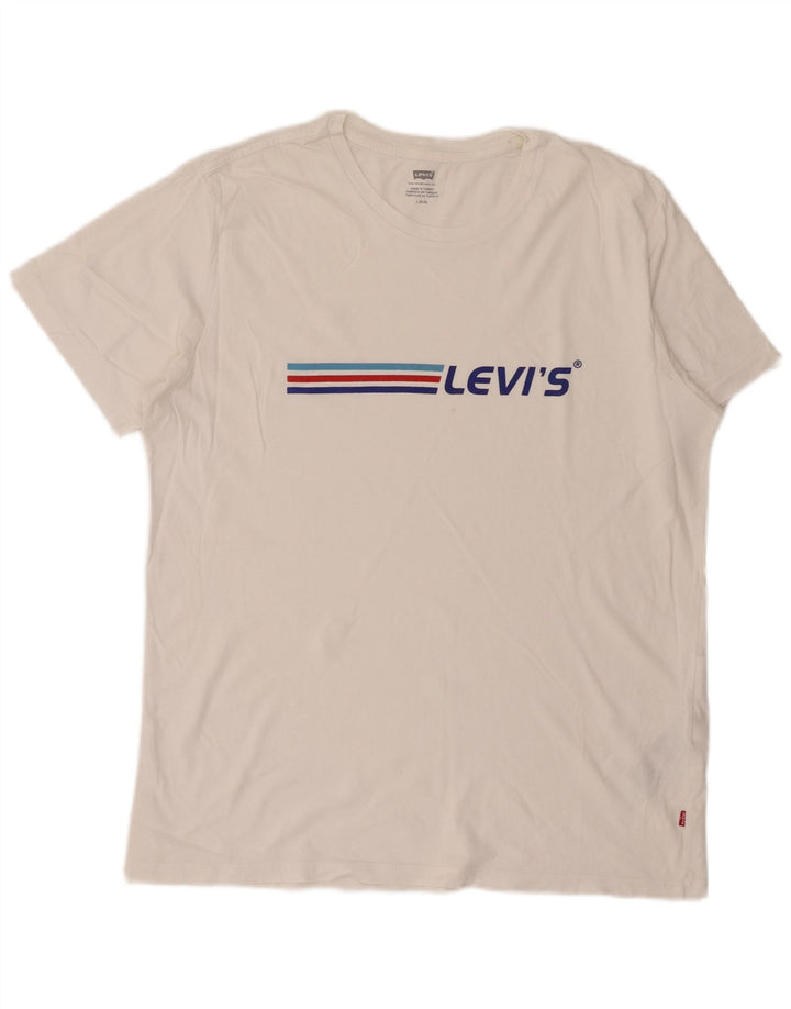 Tricou grafic pentru bărbați Levi's Top mare din bumbac cu dungi albe