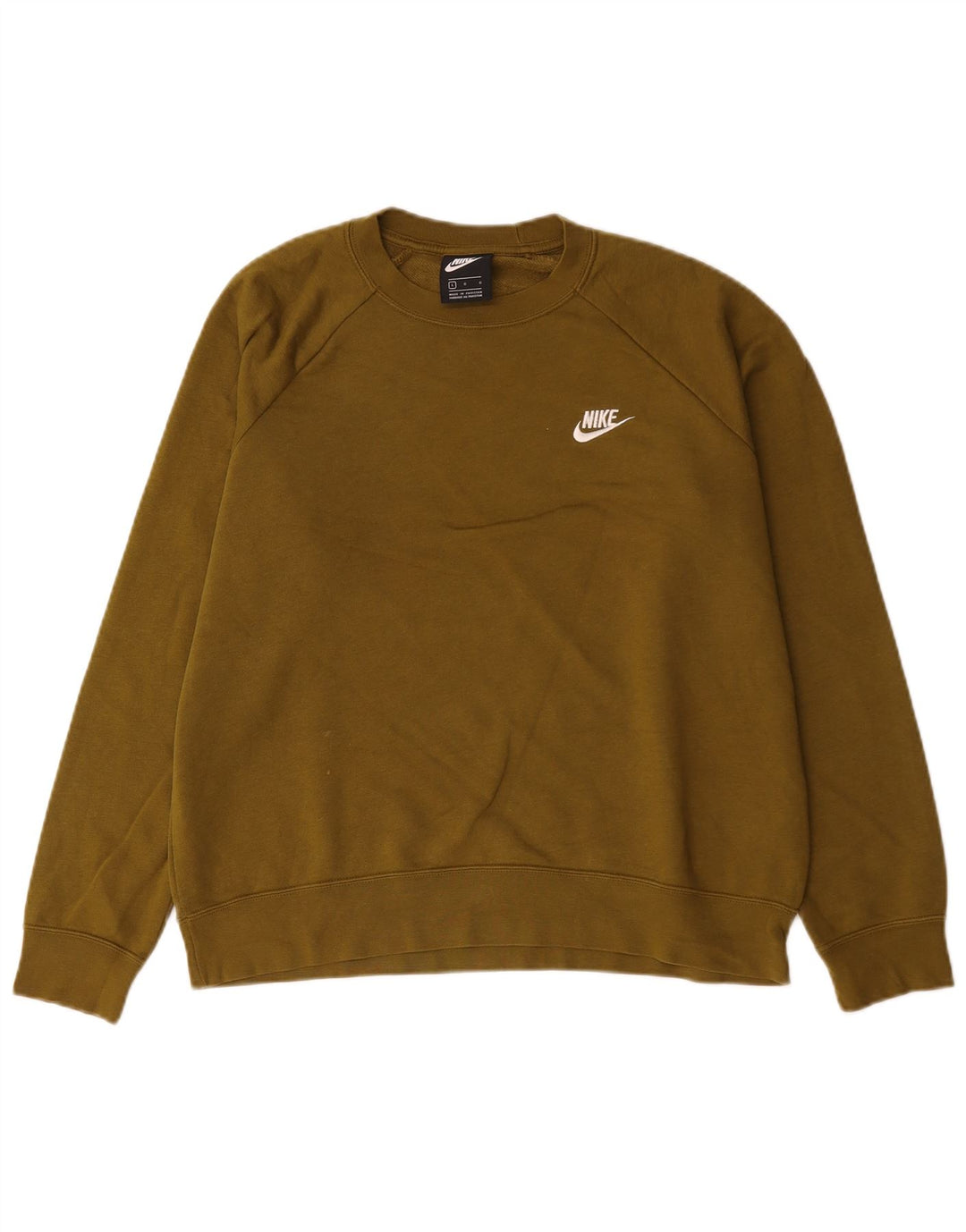 Hanorac pentru bărbați Nike Pulover mare din bumbac kaki