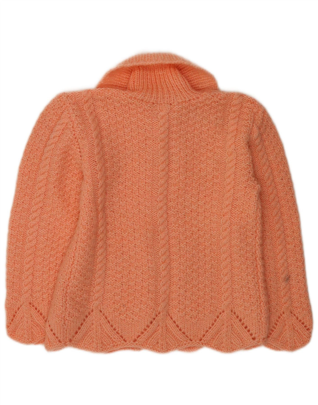 Pulover cardigan vintage pentru femei UK 14 portocaliu mediu