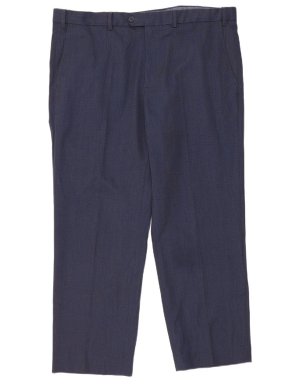 Marks & Spencer Pantaloni drepți pentru bărbați L40 L29 Poliester bleumarin