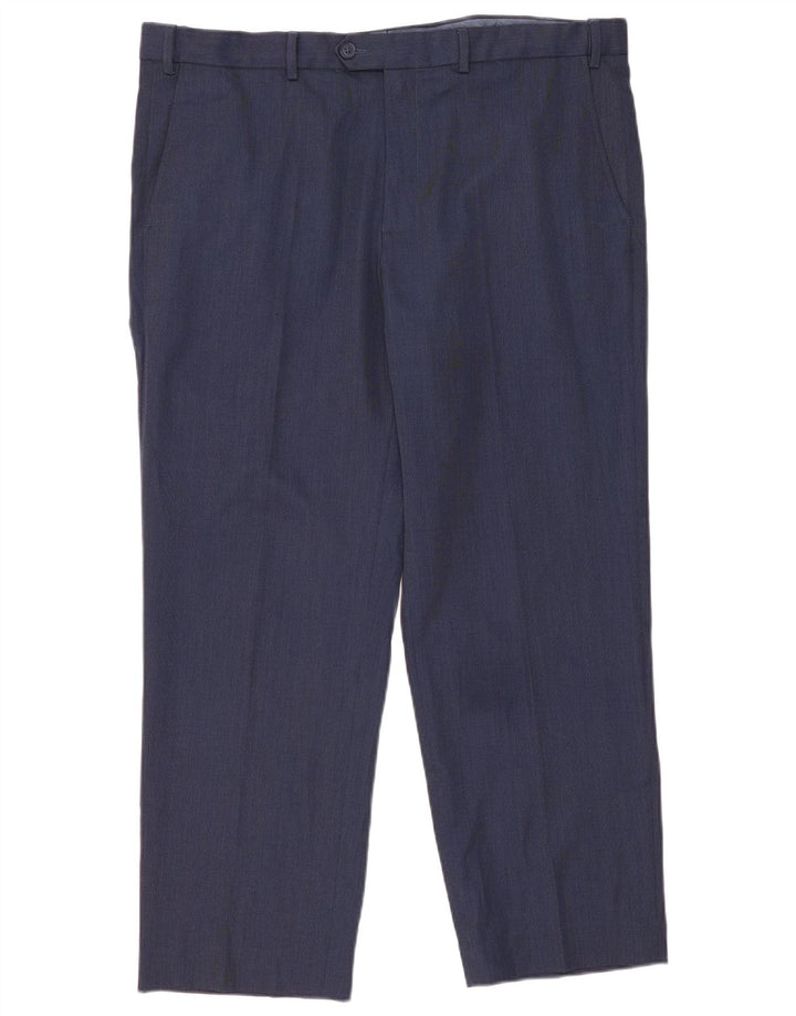 Marks & Spencer Pantaloni drepți pentru bărbați L40 L29 Poliester bleumarin