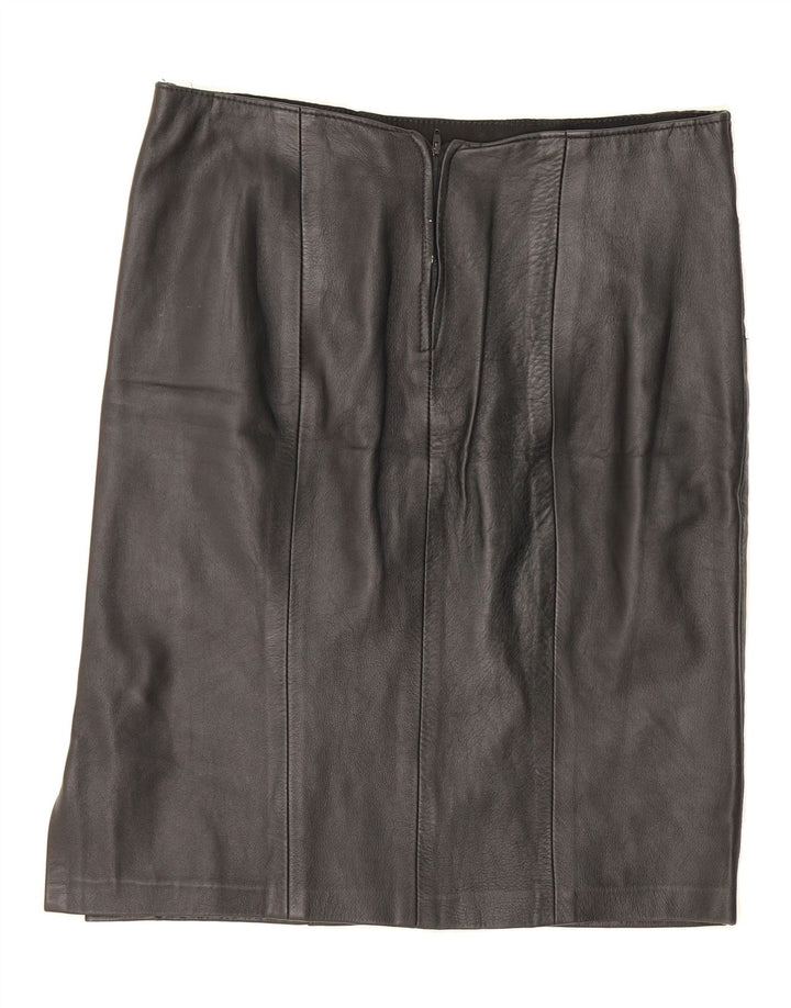 VINTAGE Womens Leather Skirt W32 Large Black Vintage Vintage and Second-Hand Vintage from Messina Hembry 