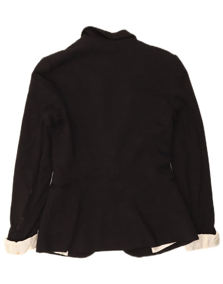 Sacou blazer pentru femei Zara, cu 1 nasture, UK 6 XS, viscoză neagră