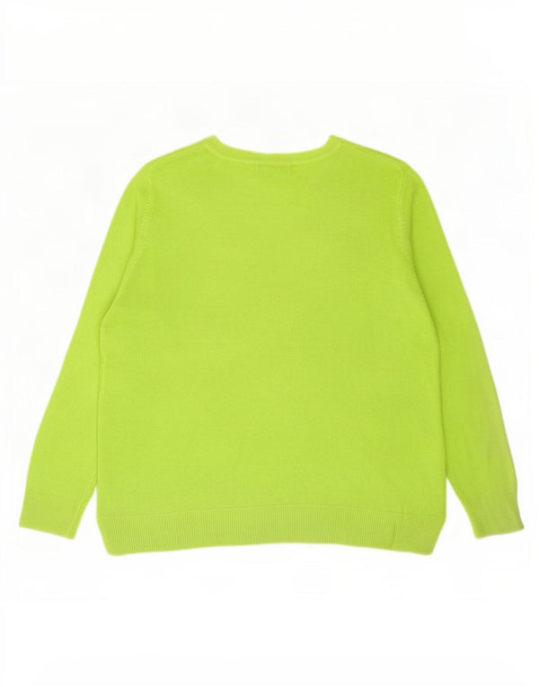 Pulover pentru femei Marks & Spencer, cu gât de barcă, UK 16, mare, verde, acrilic