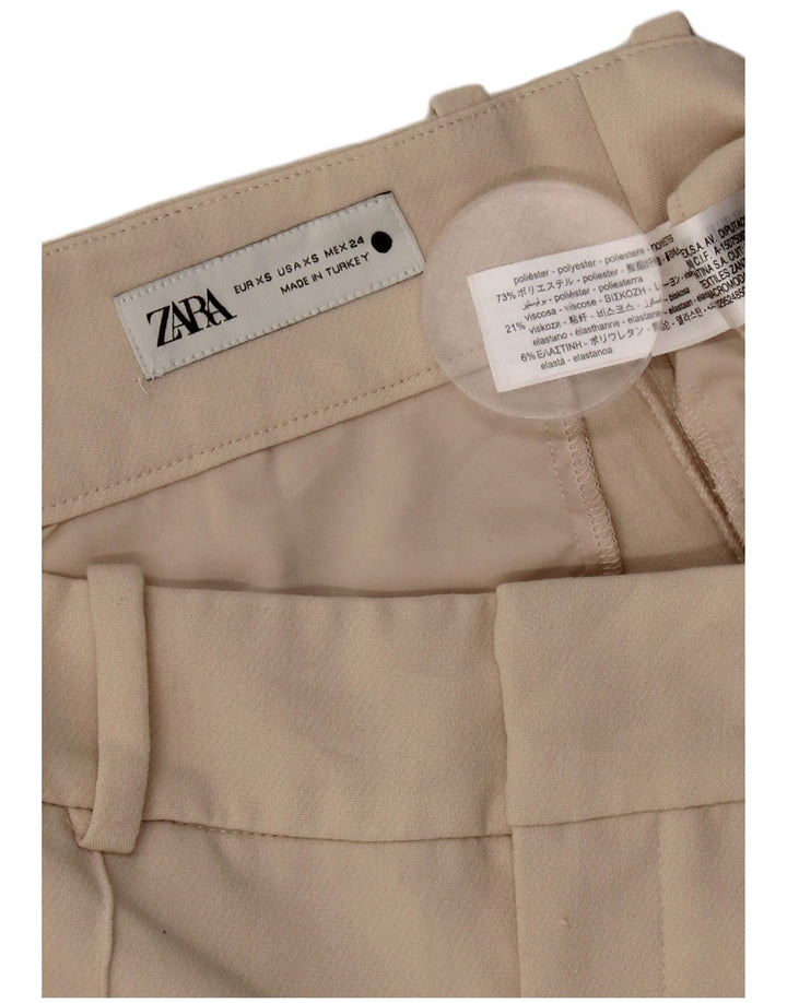 Pantaloni chino slim pentru femei Zara XS poliester bej